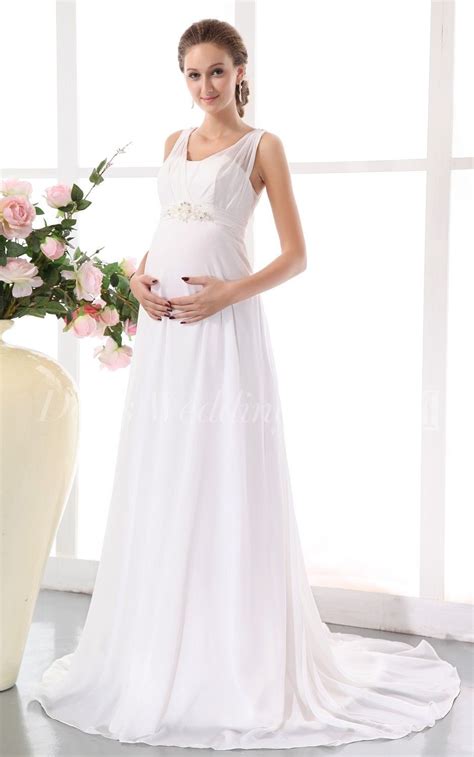 As mentioned, you can find affordable and delightful maternity wedding dresses online in a couple of different places. Simple Chiffon Empire Maternity Wedding Dress With Belt ...