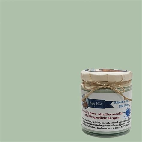 Espuma de mar que cuando se va arrastra mi pensamiento por la inmensidad. comprar pintura verde espuma de mar