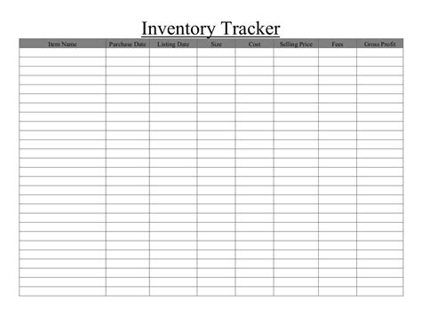 Easy To Edit Online Reseller Inventory Sheets Printable Etsy Uk