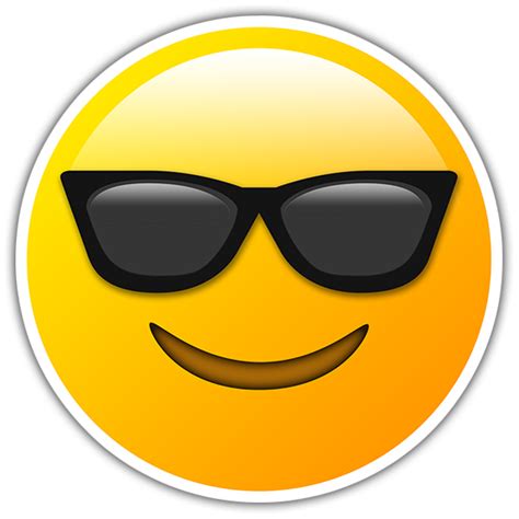 Cool | gesicht | lächelndes gesicht mit sonnenbrille | sonnenbrille. Aufkleber Smiley mit Sonnenbrille