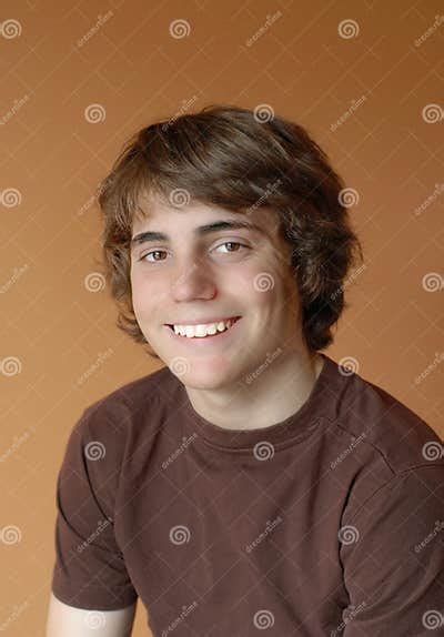 Happy Male Teenager Stock Photo Image Of Young Teeth 4176976
