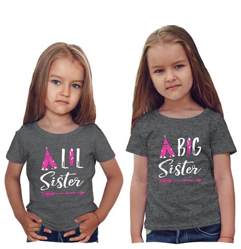 feisty and fabulous matching sister outfits little sister big sister outfits gray big sister