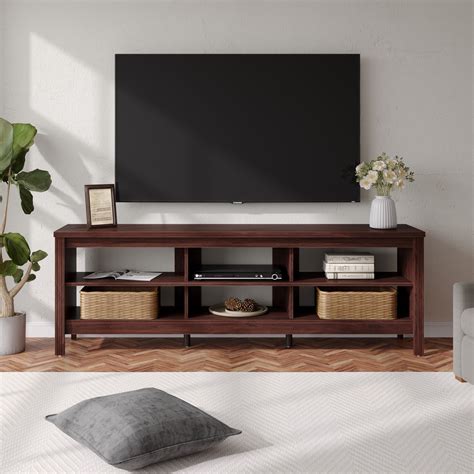 Wampat Tv Stand For 75 Inch Wood Entertainment Center For Living Room