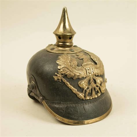 Imperial German Prussian Brass Mounted Spiked Helmet Witherells
