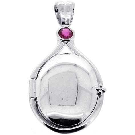 925 Sterling Silver 0.38 Ct Ruby H2O Locket Just Add Water ...