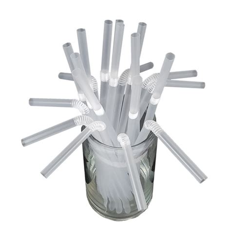 Kolorae Individually Paper Wrapped Clear Flex Straws 75 Count Blueoco