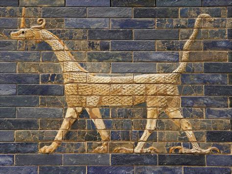 Curious Long Necked Dragon Sirrush Ishtar Gate Ancient Babylon