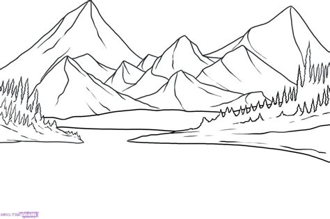 Mountain Lake Drawing At Explore Collection Of