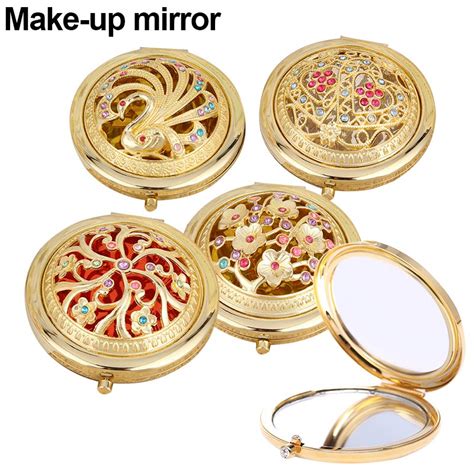 Buy Folding Pocket Mirror Round Compact Double Sided