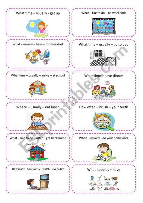 Past Simple Speaking Cards Easy English FDD