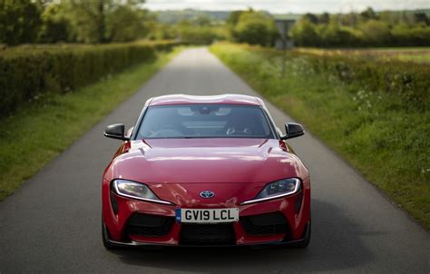 Wallpaper Red Coupe Toyota Front View Supra The Fifth Generation