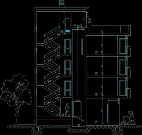 Building Of Housings And Stores Dwg Section For Autocad Designs Cad