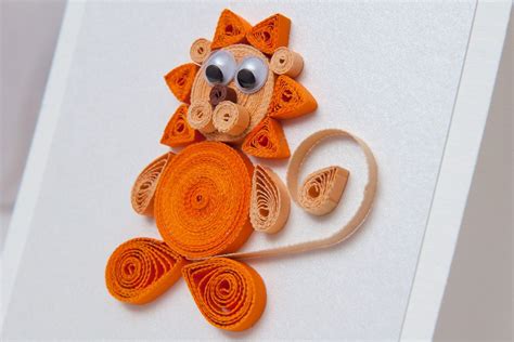 Quilling Lew Quilled Lion Zwirzęta Quilling Quilled Animals Quilling