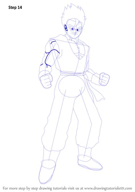 Step By Step How To Draw Son Gohan From Dragon Ball Z