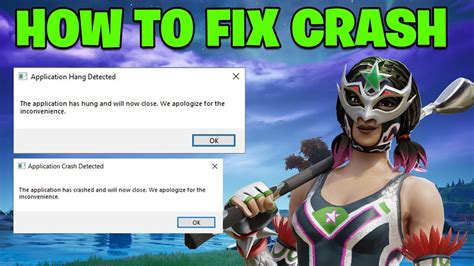 How To Fix Fortnite All Crashes On PC Application Hang Detected Chapter Season YouTube