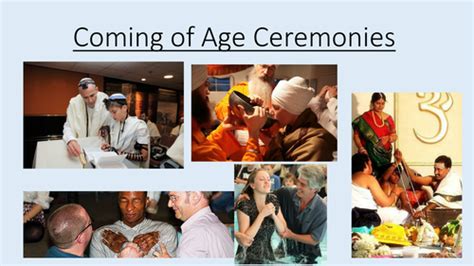 Religion And Young People Coming Of Age Ceremonies Lesson 3