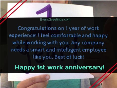 15 Unique Happy 1 Year Work Anniversary Quotes With Images