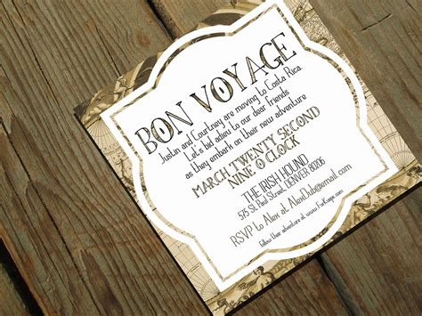 Farewell Party Invitation Wording Inspirational Bon Voyage Going Away