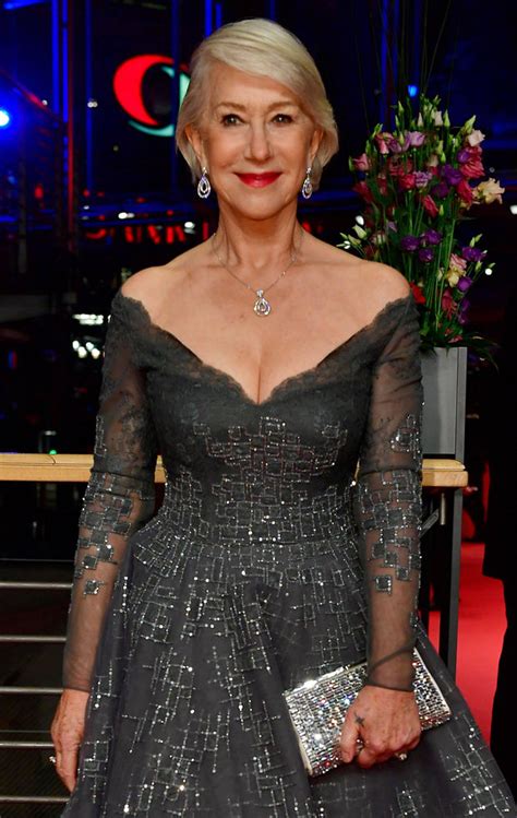 Helen Mirren 72 Turns Heads With Cleavage Flashing Showstopper