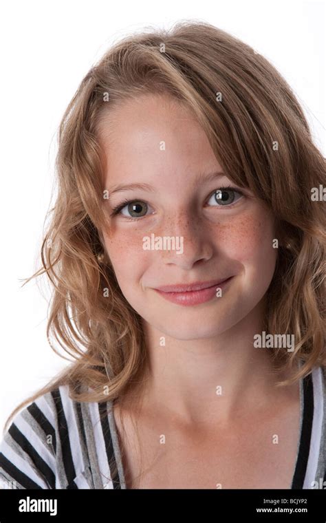 Portrait Of A Happy 10 Year Old Girl Stock Photo Alamy 540