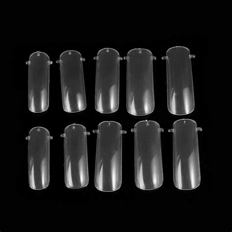100 Pcsset Pro Useful Natural Acrylic Nail Art Tips White Round End