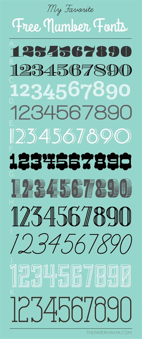 My Favorite Free Number Fonts Number Fonts Lettering Typography Fonts