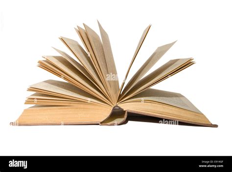 An Old Brown Book Isolated Over White Stock Photo Alamy