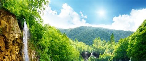 Wallpaper Sunlight Landscape Forest Nature Green Valley