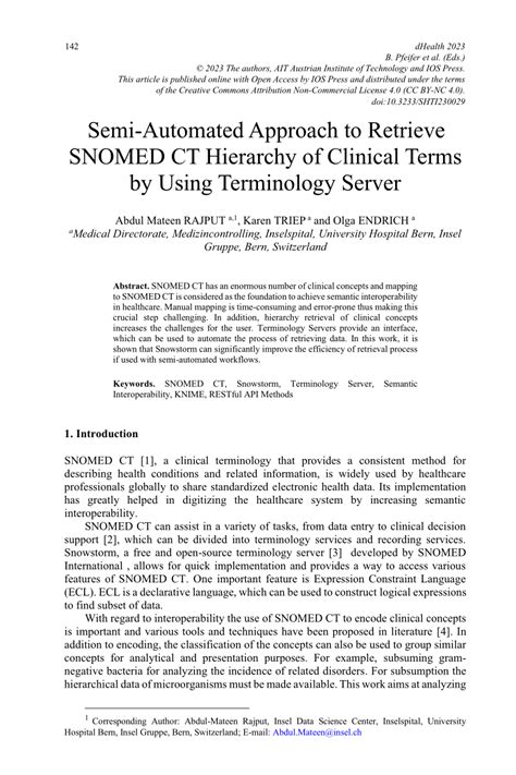 Pdf Semi Automated Approach To Retrieve Snomed Ct Hierarchy Of