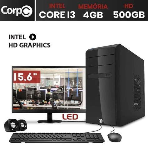 Computador Desktop Completo Com Monitor Led Hdmi Intel Core I5 8gb Hd