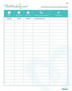 Fetal Movement Tracker Printable Kick Count Chart Pampers Vrogue