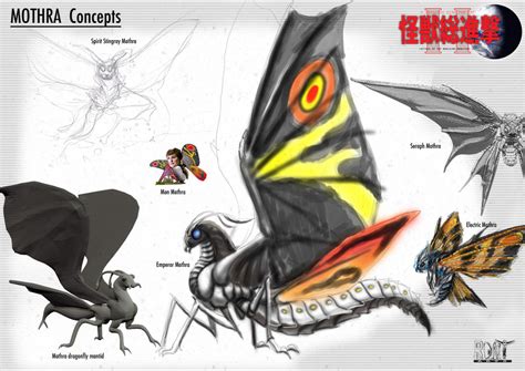 Mothra Concepts By Ldn Rdnt On Deviantart
