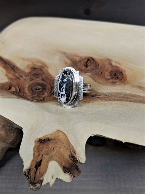 White Buffalo Turquoise Ring In Sterling Silver By Catscreationsllc On