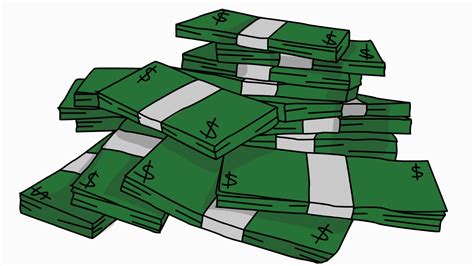 Stacks Of Money Sketch Illustration Hand Drawn Animation Transparent