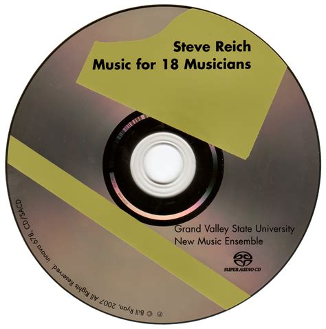 Lampu Mercury Steve Reich Music For 18 Musicians Dvd Audio