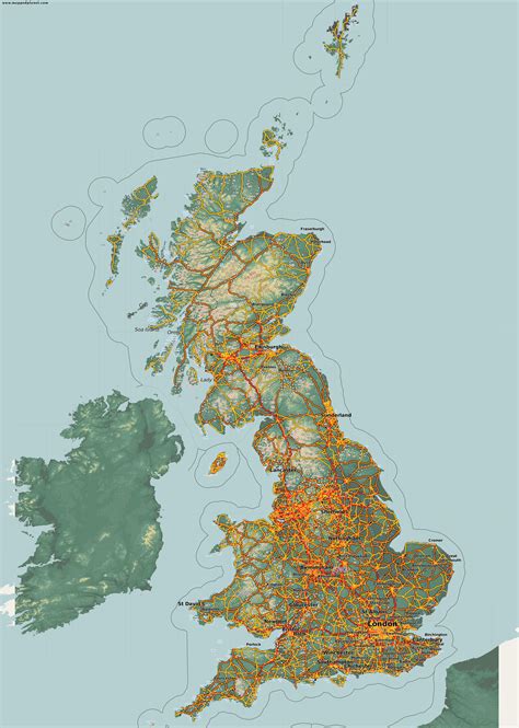 Dazu kommen noch einige überseegebiete. Karten und Stadtpläne Großbritannien