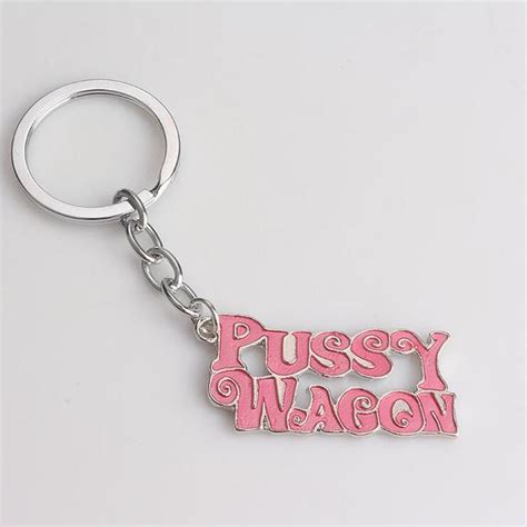 buy hot movie kill bill pussy wagon keychain pink letter pendant keyring