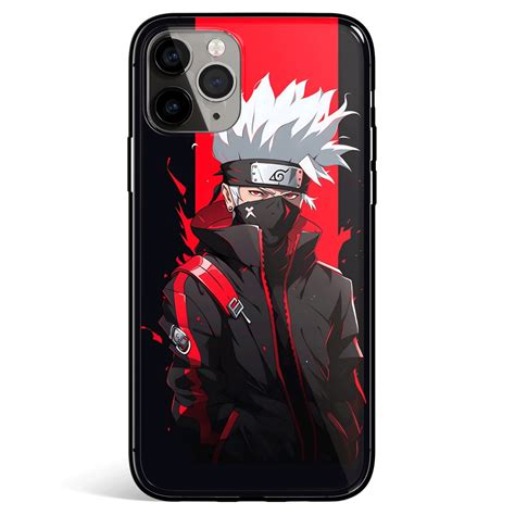 Naruto Kakashi In Cyberpunk Style Tempered Glass Soft Silicone Iphone