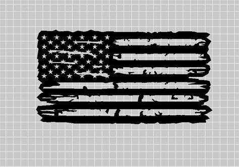 Tattered And Torn American Flag Dxf Svg Etsy