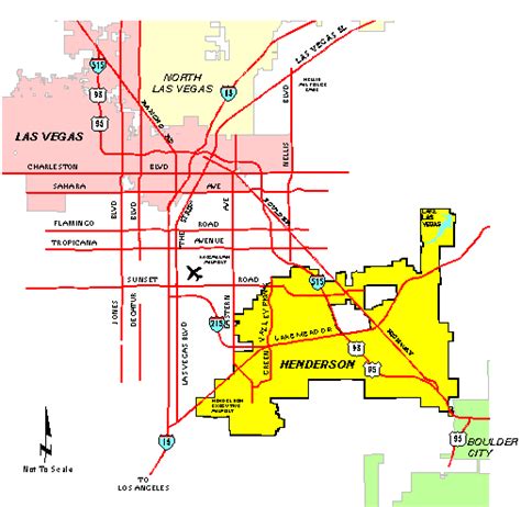 Las Vegas Area City Boundaries Map