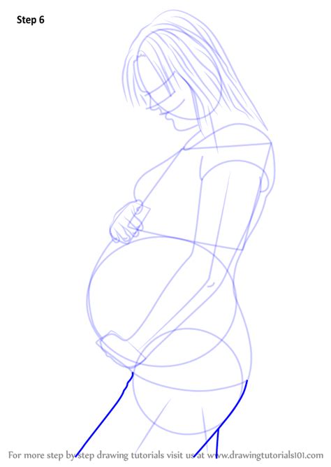 Learn How to Draw Pregnant Woman (Other People) Step by Step : Drawing