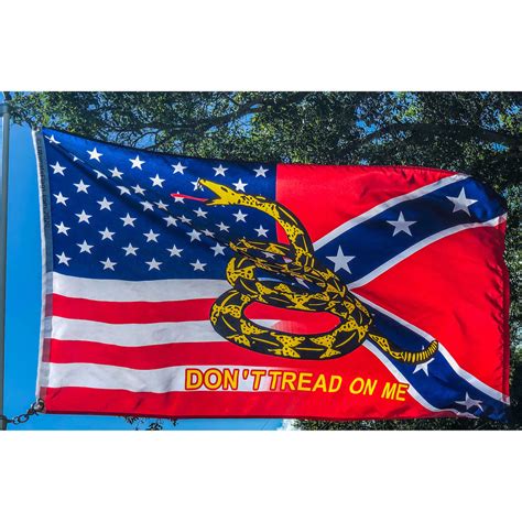 The problem is that many bad people use these flags to support their twisted cause. Badass Dont Tread On Me Rebel Flags - USA & Confederate ...