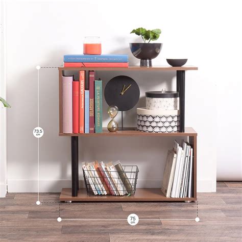 Goshping Industrial 2 Tier Bookcase Storage Shelfbookcase Standing