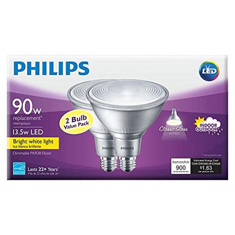 Philips 90w Bright White Par38 Medium Dimmable Led Floodlight Bulb 2