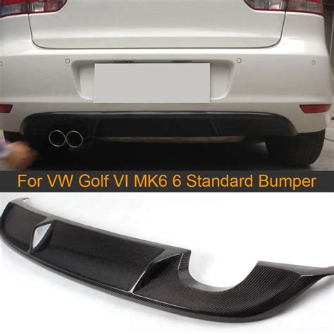 Carbon Fiber Car Rear Bumper Lip Diffuser For Vw Golf Vi Mk6 Standard