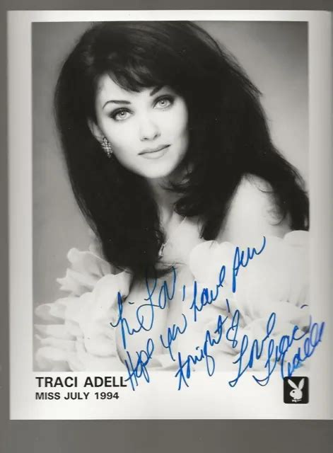PLAYBOY PLAYMATE TRACI Adell Signed Autographed 8x10 Promo Head Shot 7