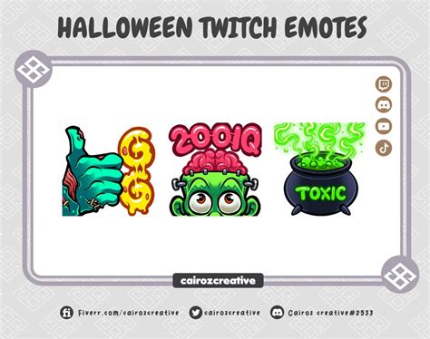 Halloween Twitch Emotes Zombie Twitch Emotes Frankenstein Twitch