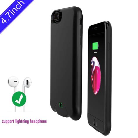 Iphone 876s6 Battery Case 4500mah Support Lightning Port Headphones