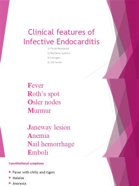 Clinical Features Of Infective Endocarditis Pdf Clinical Medicine