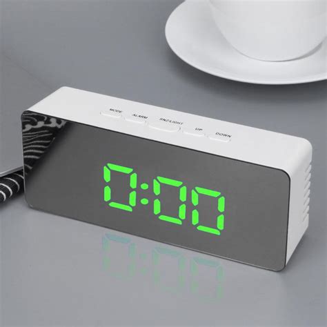 Digital Led Mirror Alarm Clock Desktop Clock Temperature Display Alarm